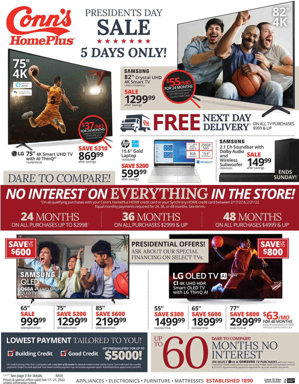Conn's Home Plus Weekly Ad Circular - valid 02/17-02/21/2022