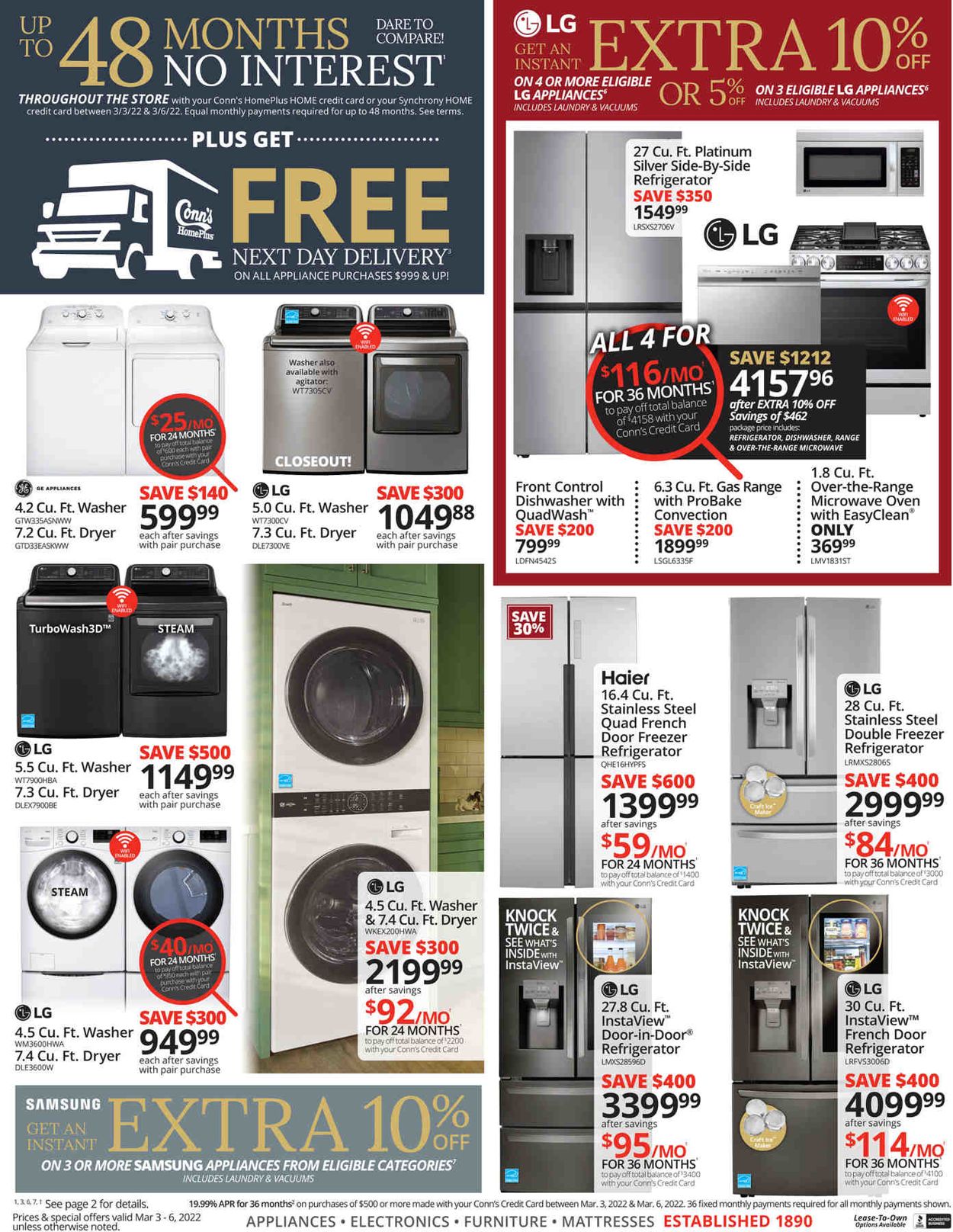 Conn's Home Plus Weekly Ad Circular - valid 03/03-03/06/2022 (Page 4)