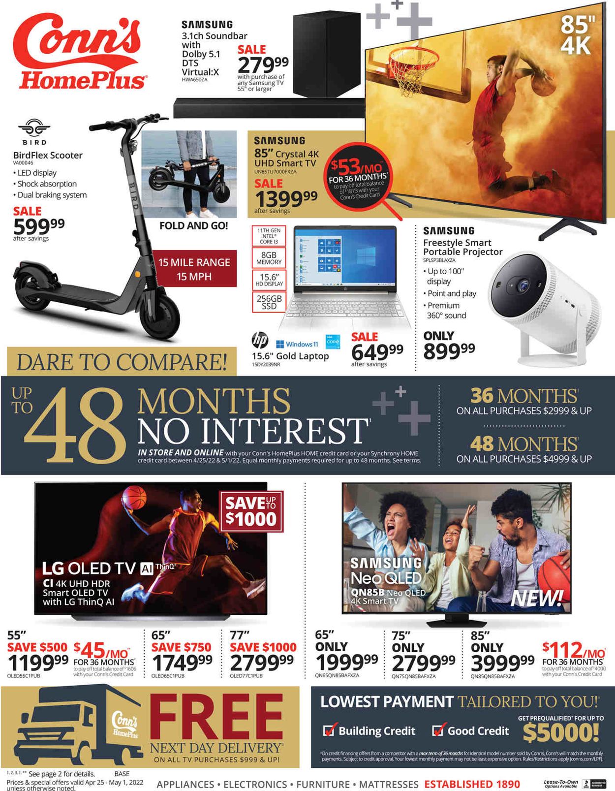 Conn's Home Plus Weekly Ad Circular - valid 04/25-05/01/2022