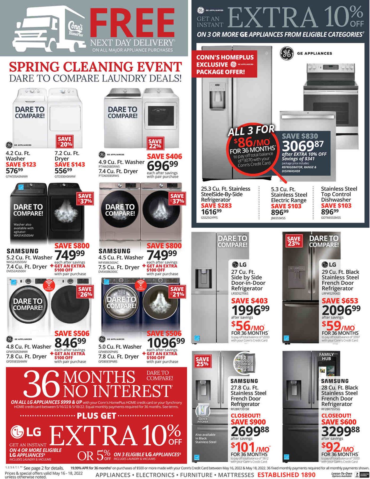 Conn's Home Plus Weekly Ad Circular - valid 05/16-05/18/2022 (Page 4)