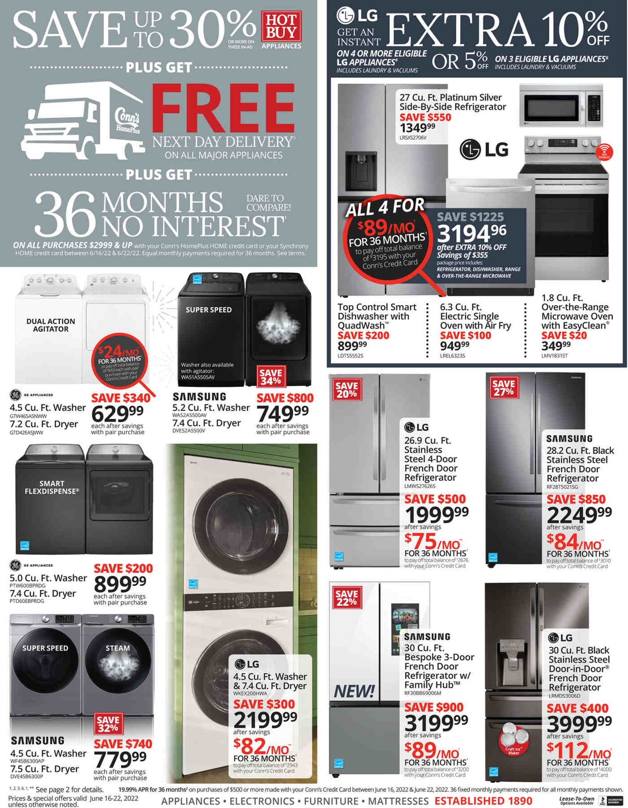 Conn's Home Plus Weekly Ad Circular - valid 06/16-06/22/2022 (Page 4)
