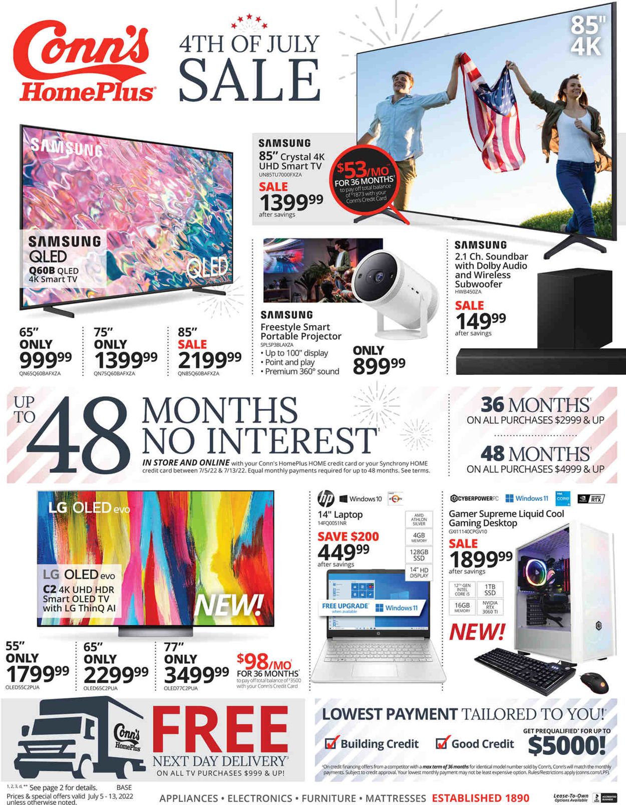 Conn's Home Plus Weekly Ad Circular - valid 07/05-07/13/2022