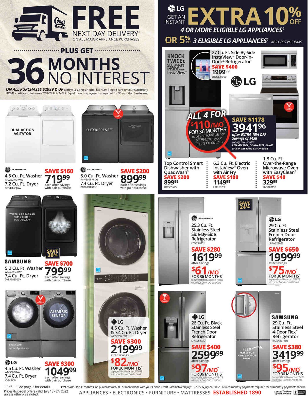 Conn's Home Plus Weekly Ad Circular - valid 07/18-07/24/2022 (Page 4)