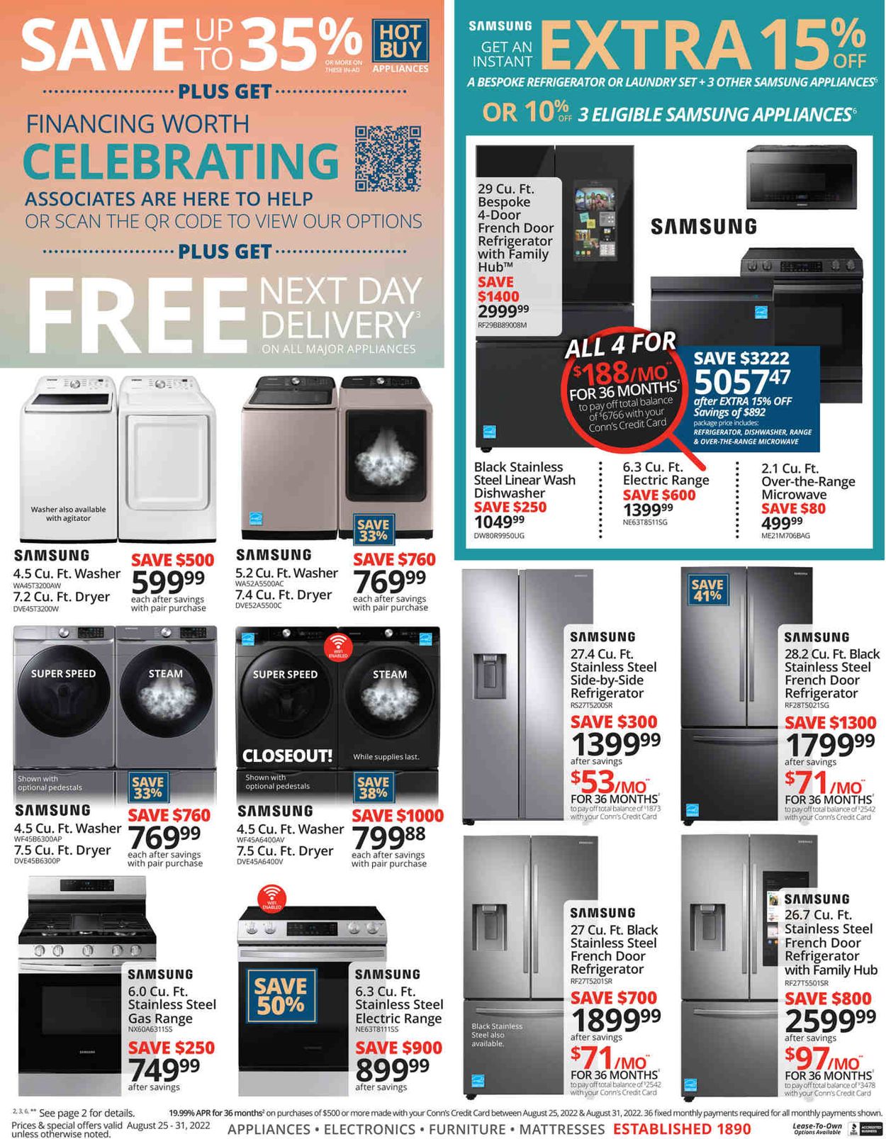 Conn's Home Plus Weekly Ad Circular - valid 08/25-08/31/2022 (Page 4)