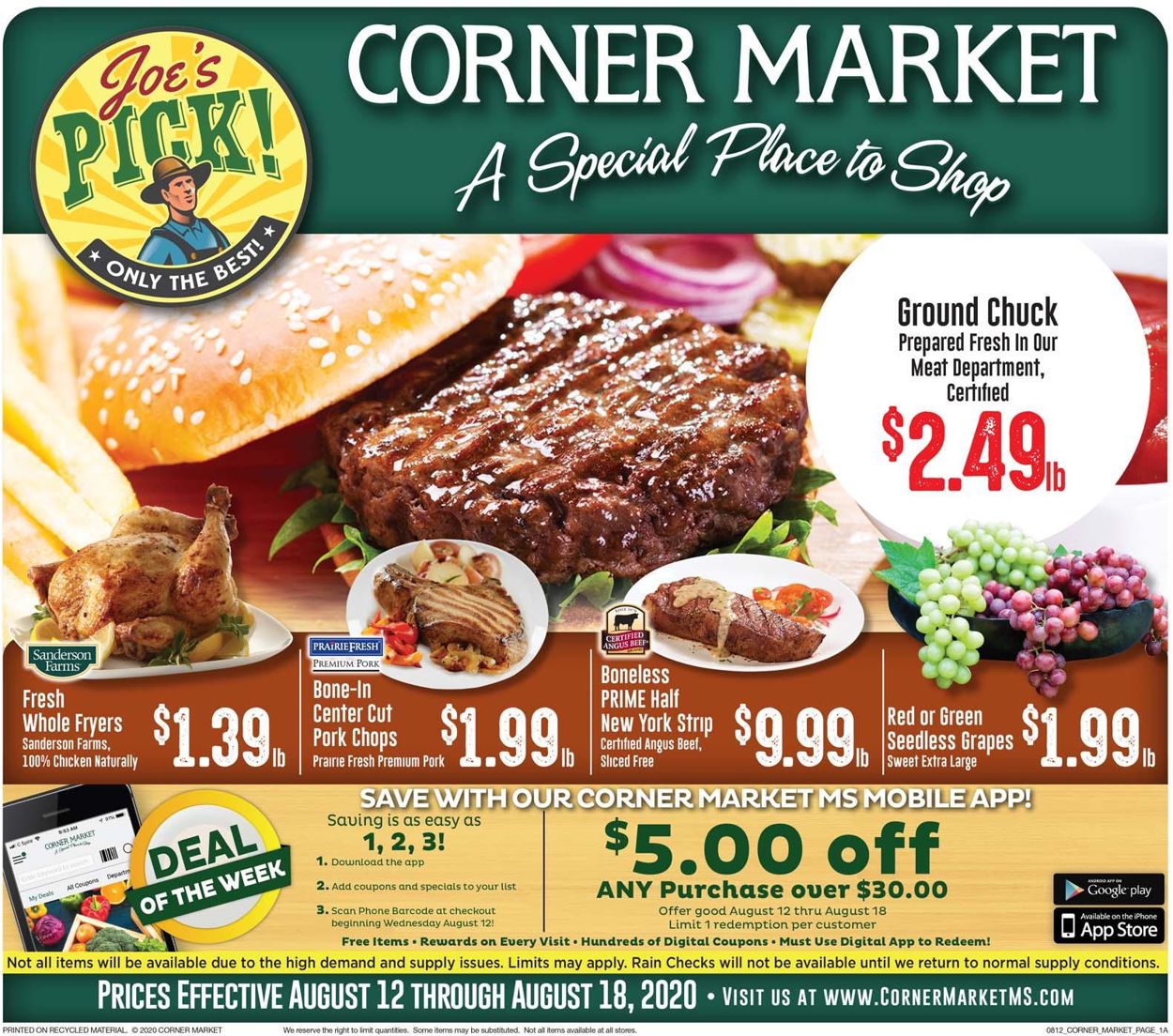 Corner Market Weekly Ad Circular - valid 08/12-08/18/2020
