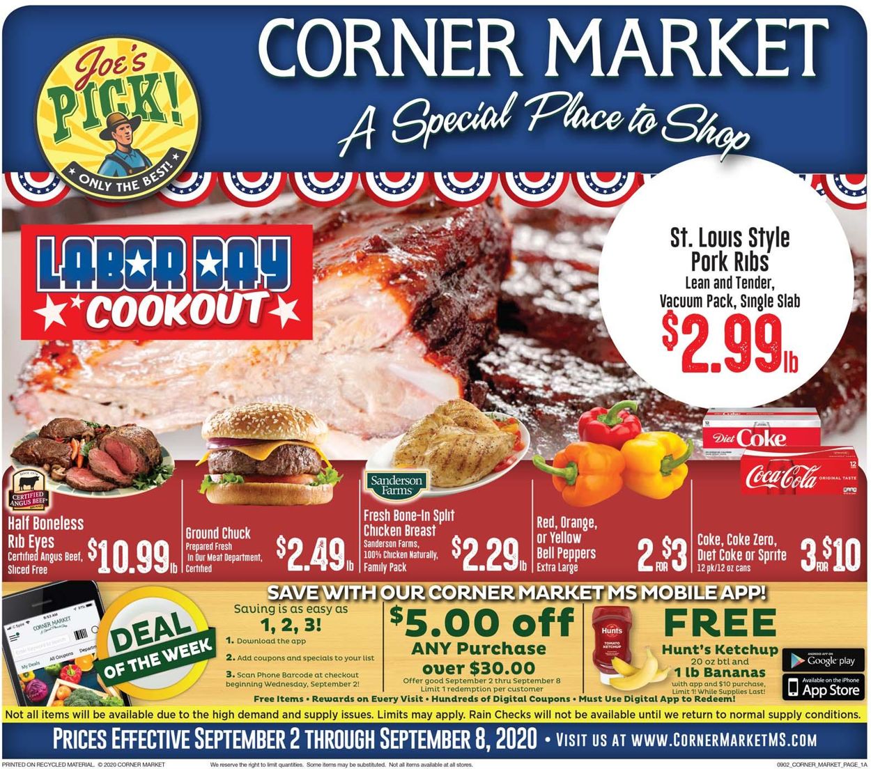 Corner Market Weekly Ad Circular - valid 09/02-09/08/2020