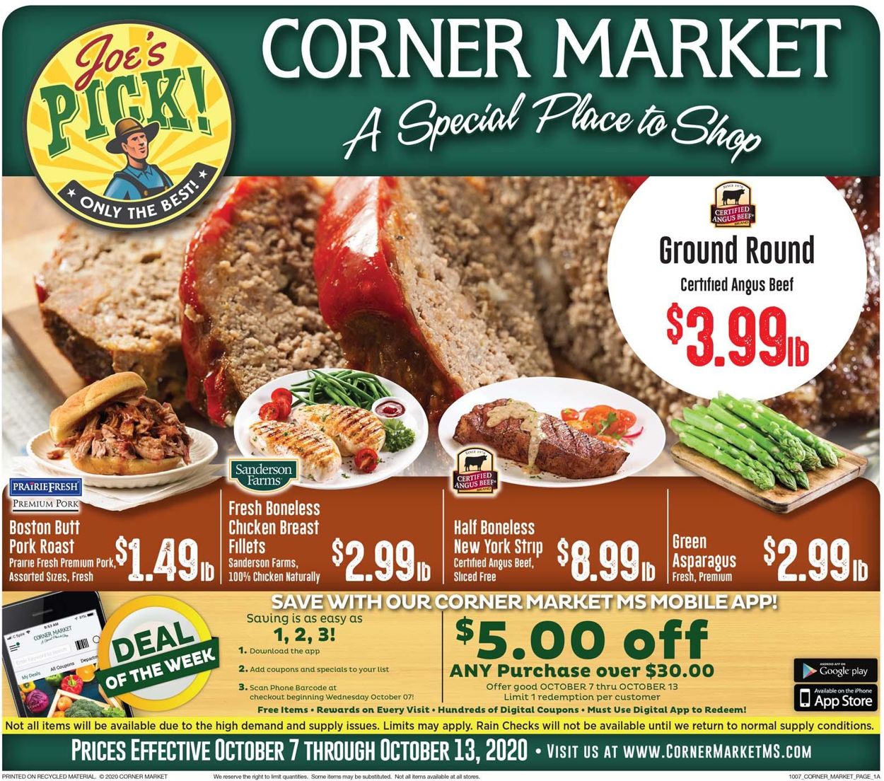 Corner Market Weekly Ad Circular - valid 10/07-10/13/2020