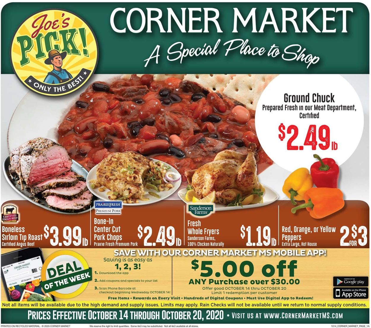 Corner Market Weekly Ad Circular - valid 10/14-10/20/2020