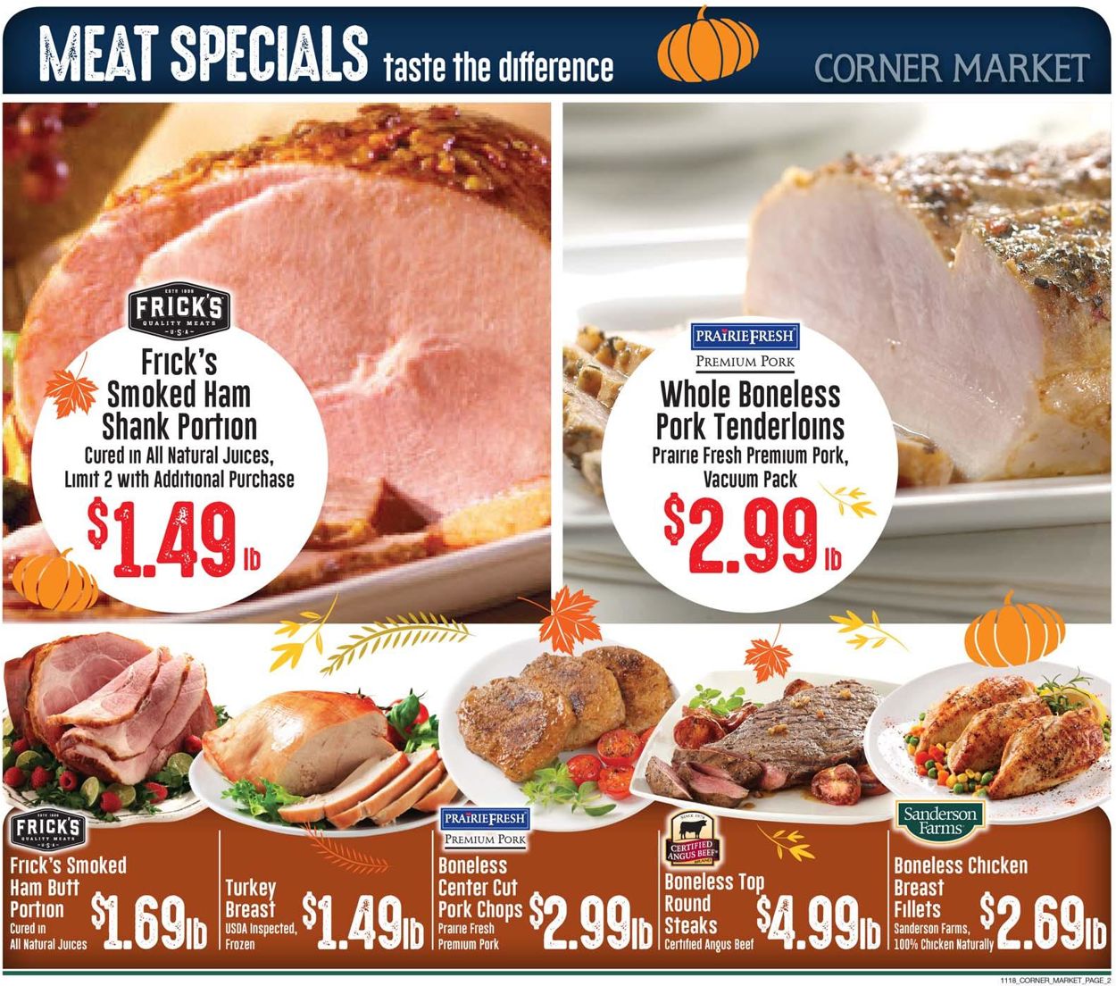 Corner Market Thanksgiving ad 2020 Weekly Ad Circular - valid 11/18-11/26/2020 (Page 2)