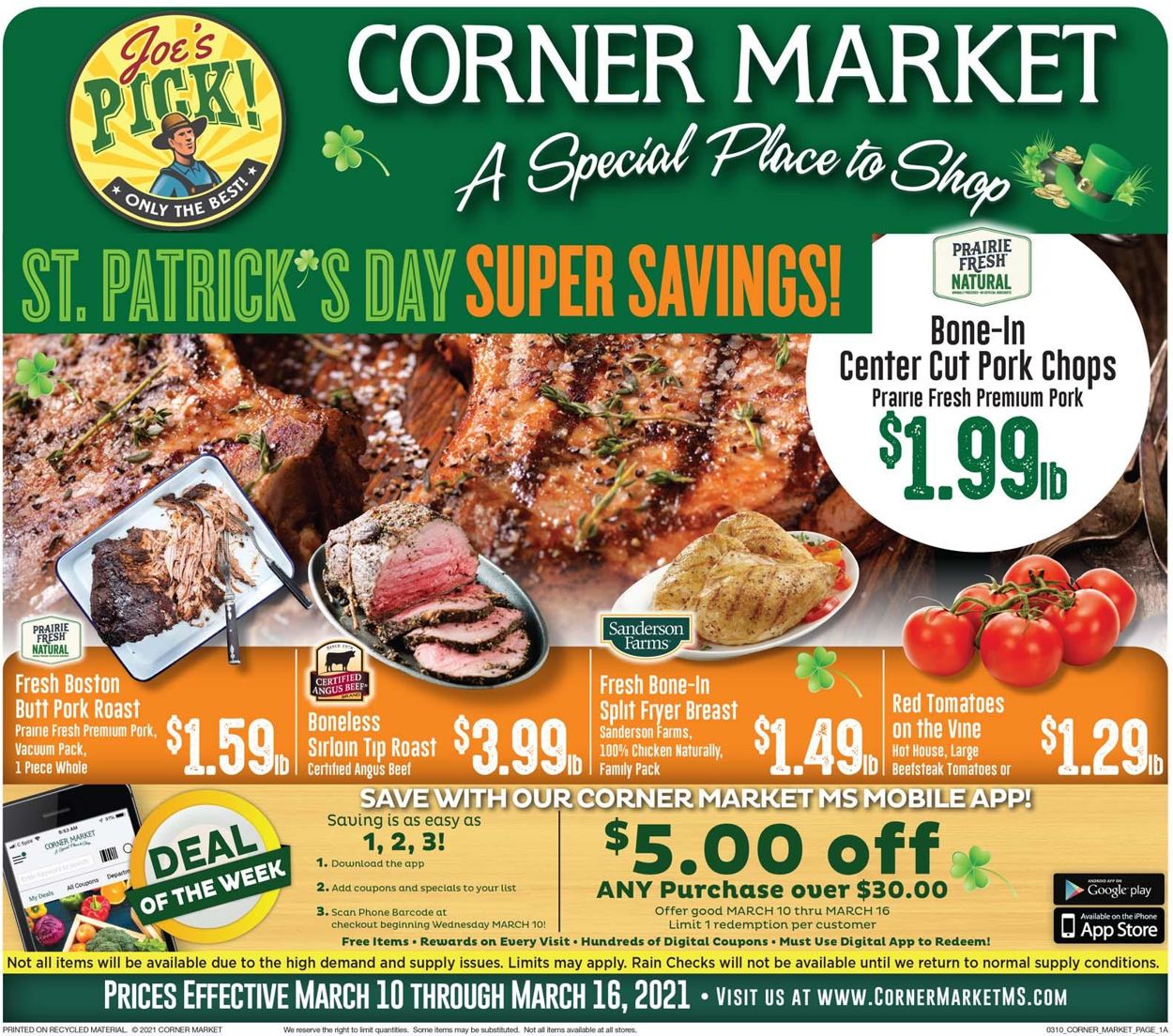 Corner Market Weekly Ad Circular - valid 03/10-03/16/2021