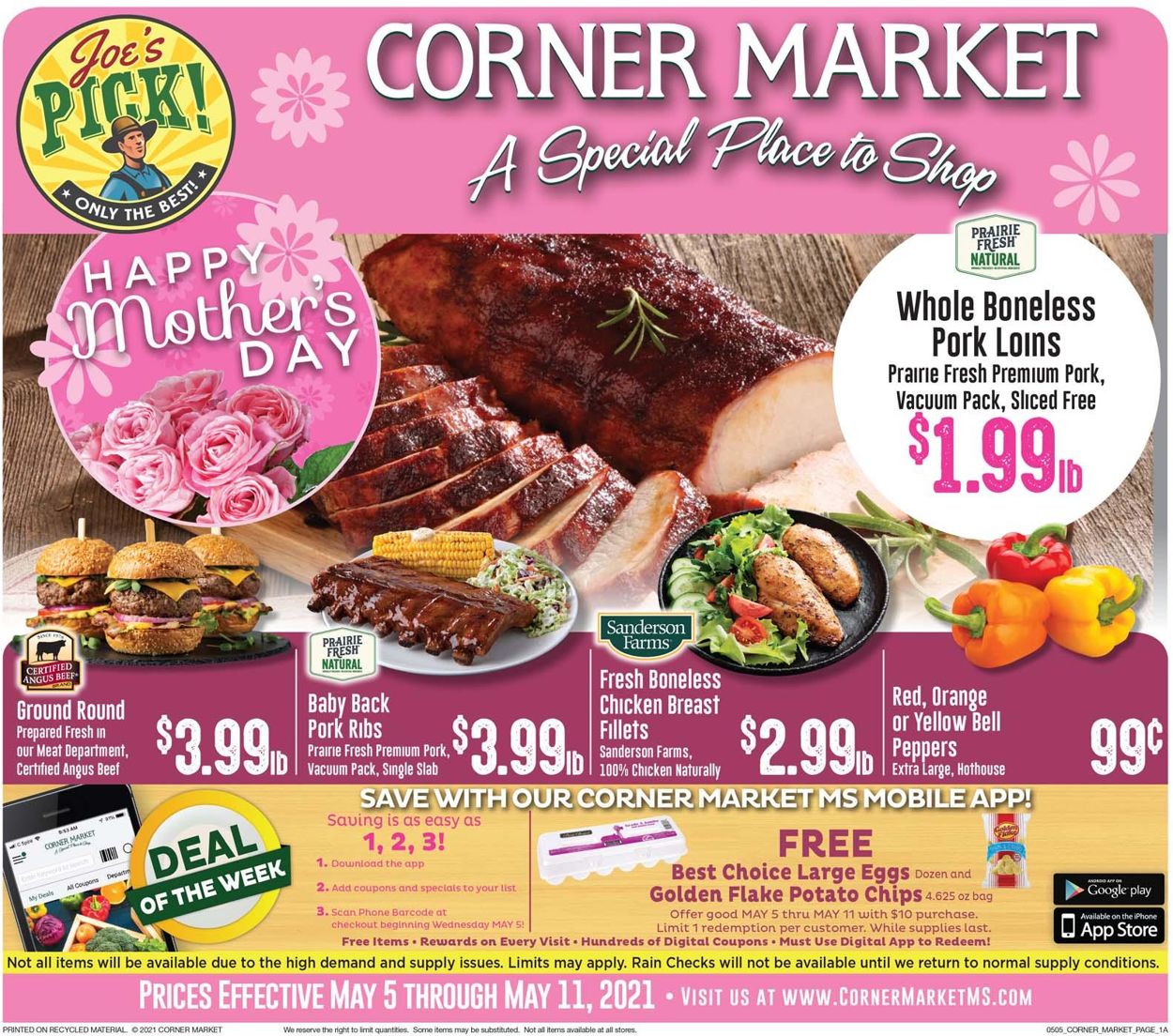 Corner Market Weekly Ad Circular - valid 05/05-05/11/2021
