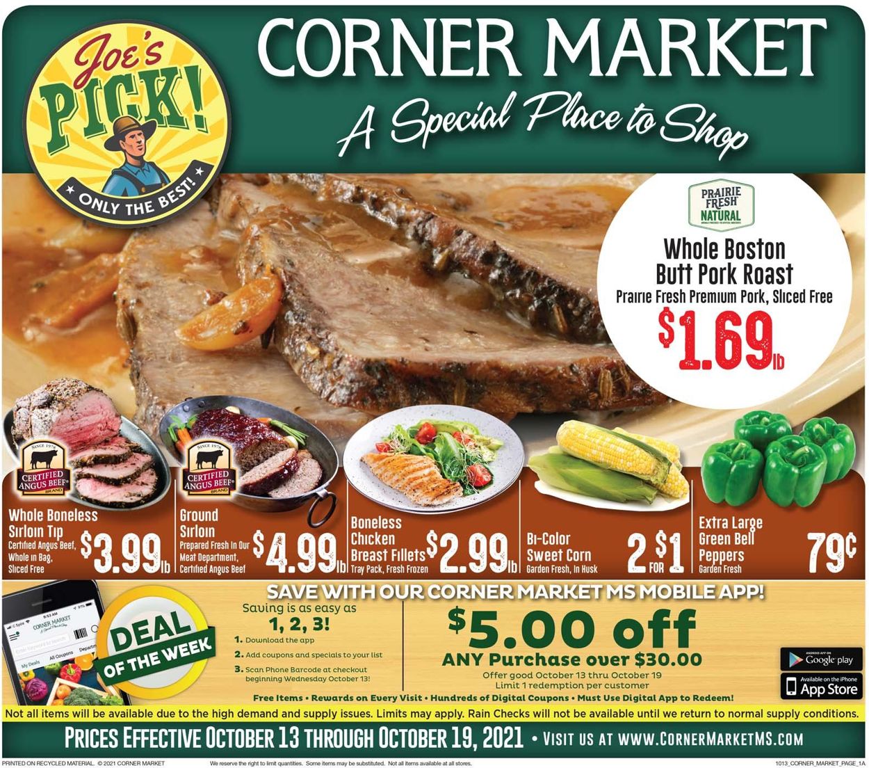 Corner Market Weekly Ad Circular - valid 10/13-10/19/2021