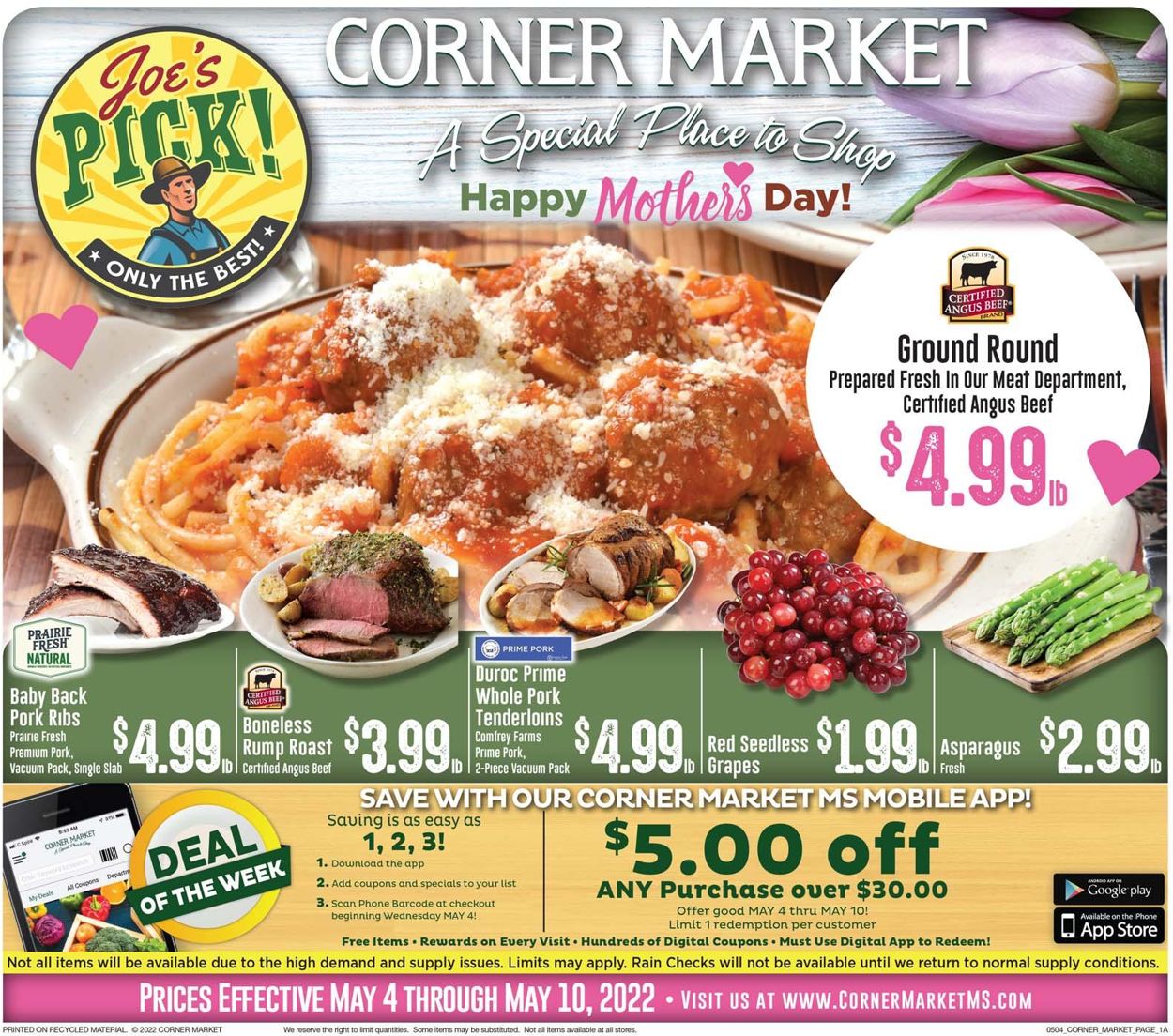 Corner Market Weekly Ad Circular - valid 05/04-05/10/2022