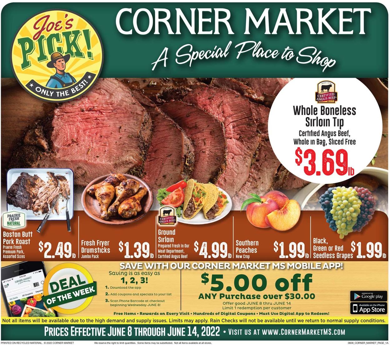 Corner Market Weekly Ad Circular - valid 06/08-06/14/2022