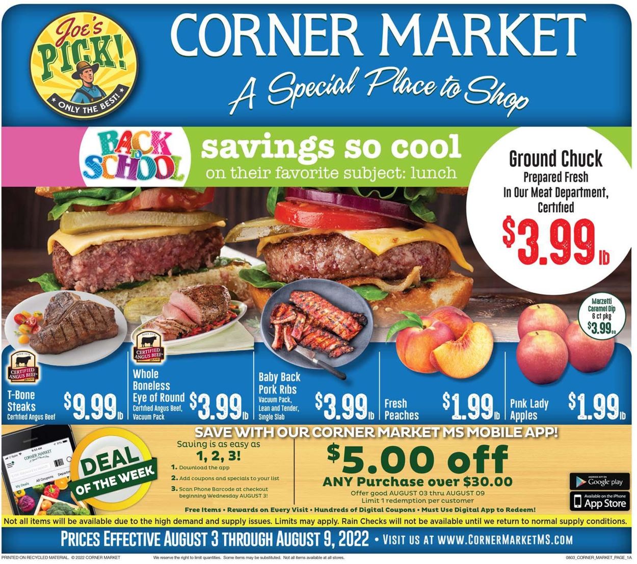 Corner Market Weekly Ad Circular - valid 08/03-08/09/2022