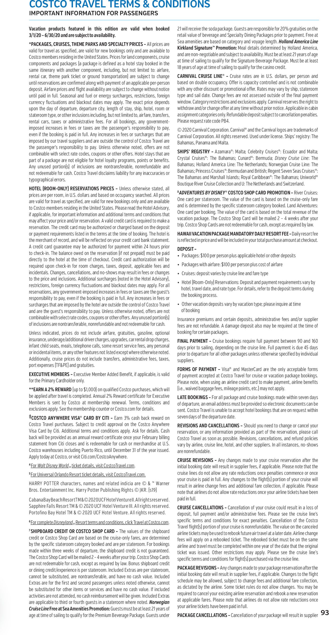 Costco Weekly Ad Circular - valid 03/02-06/30/2020 (Page 93)