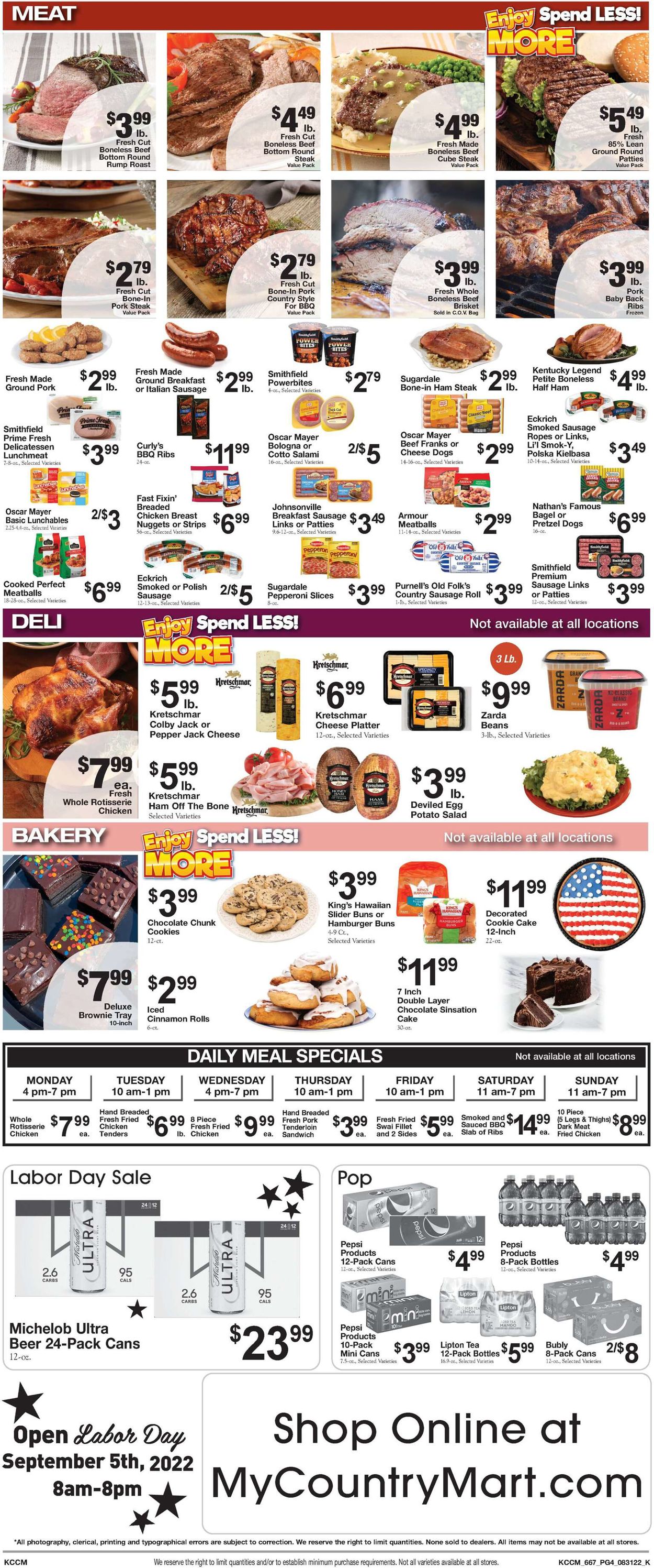 Country Mart Weekly Ad Circular - valid 08/30-09/05/2022 (Page 4)