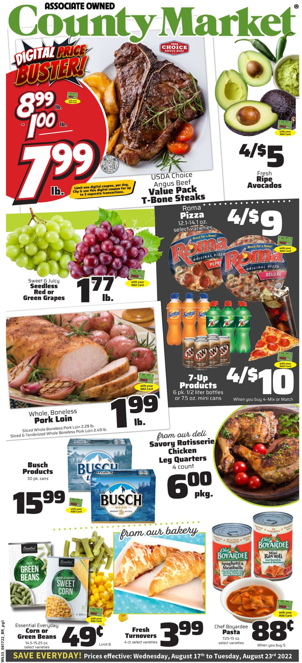 County Market Weekly Ad Circular - valid 08/17-08/23/2022