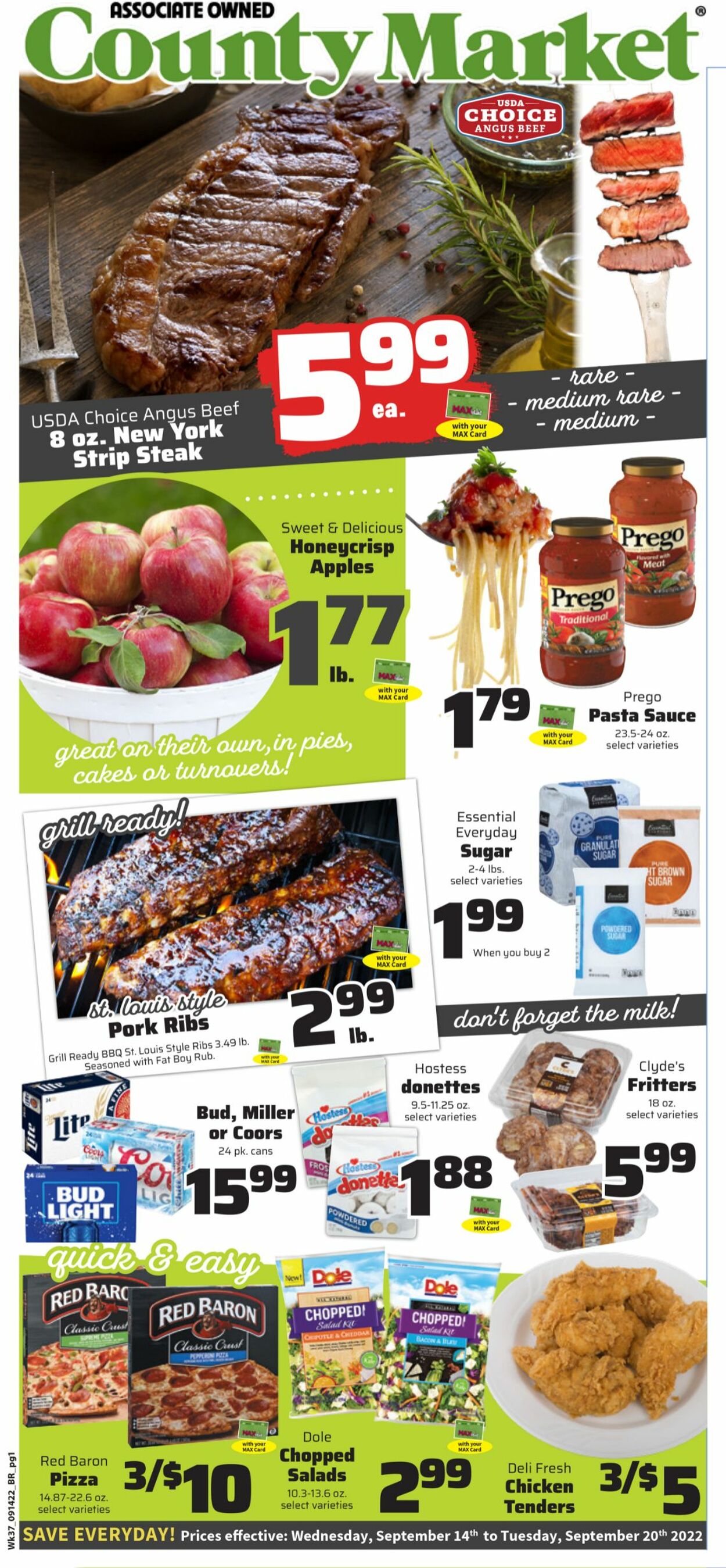 County Market Weekly Ad Circular - valid 09/14-09/20/2022