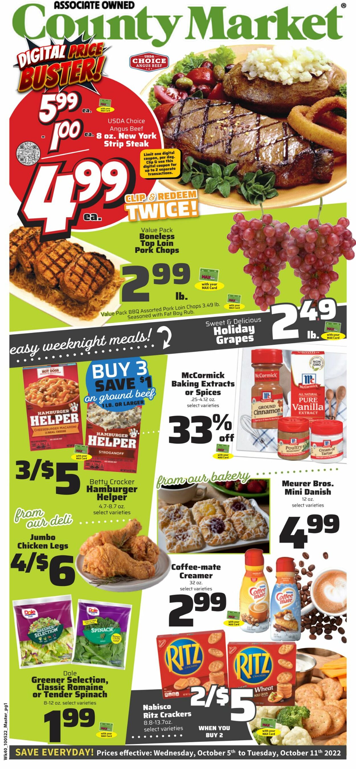 County Market Weekly Ad Circular - valid 10/05-10/11/2022