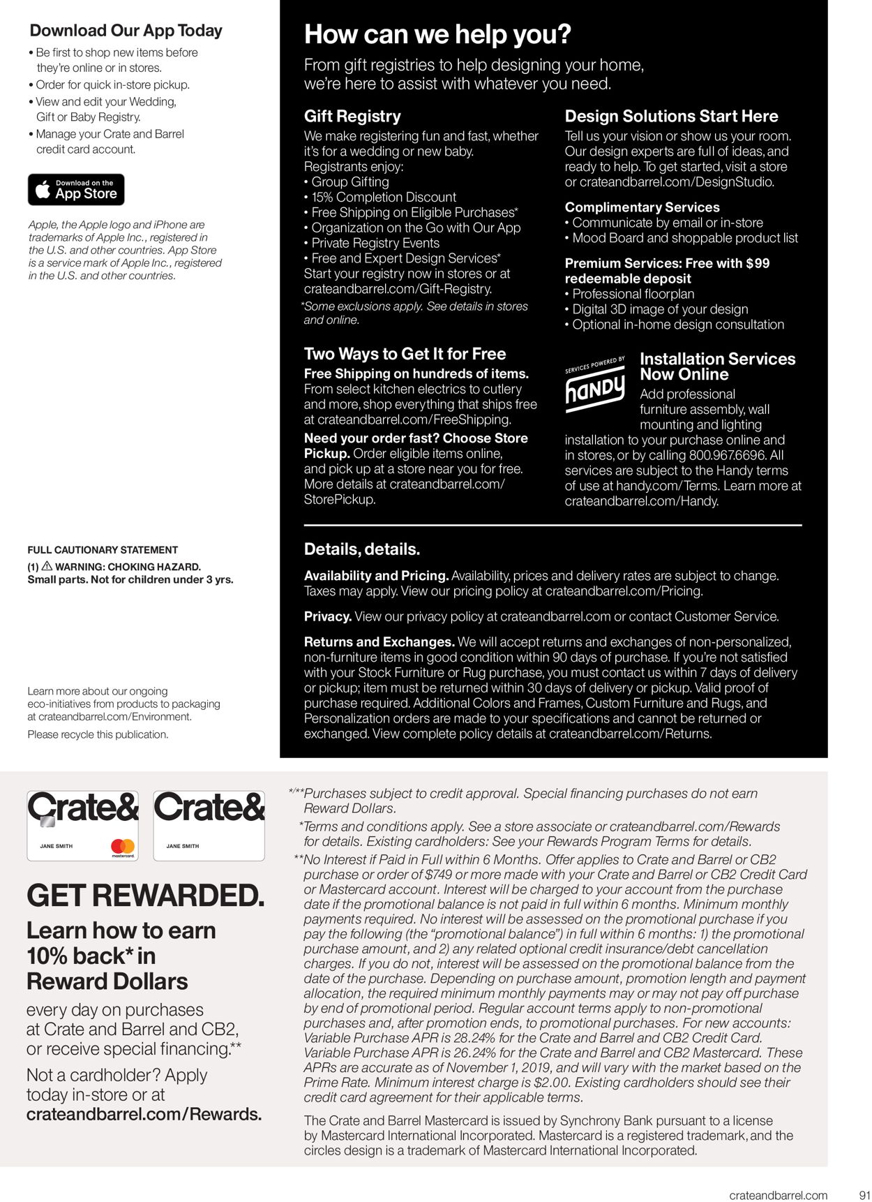 Crate & Barrel Weekly Ad Circular - valid 02/07-05/31/2020 (Page 173)