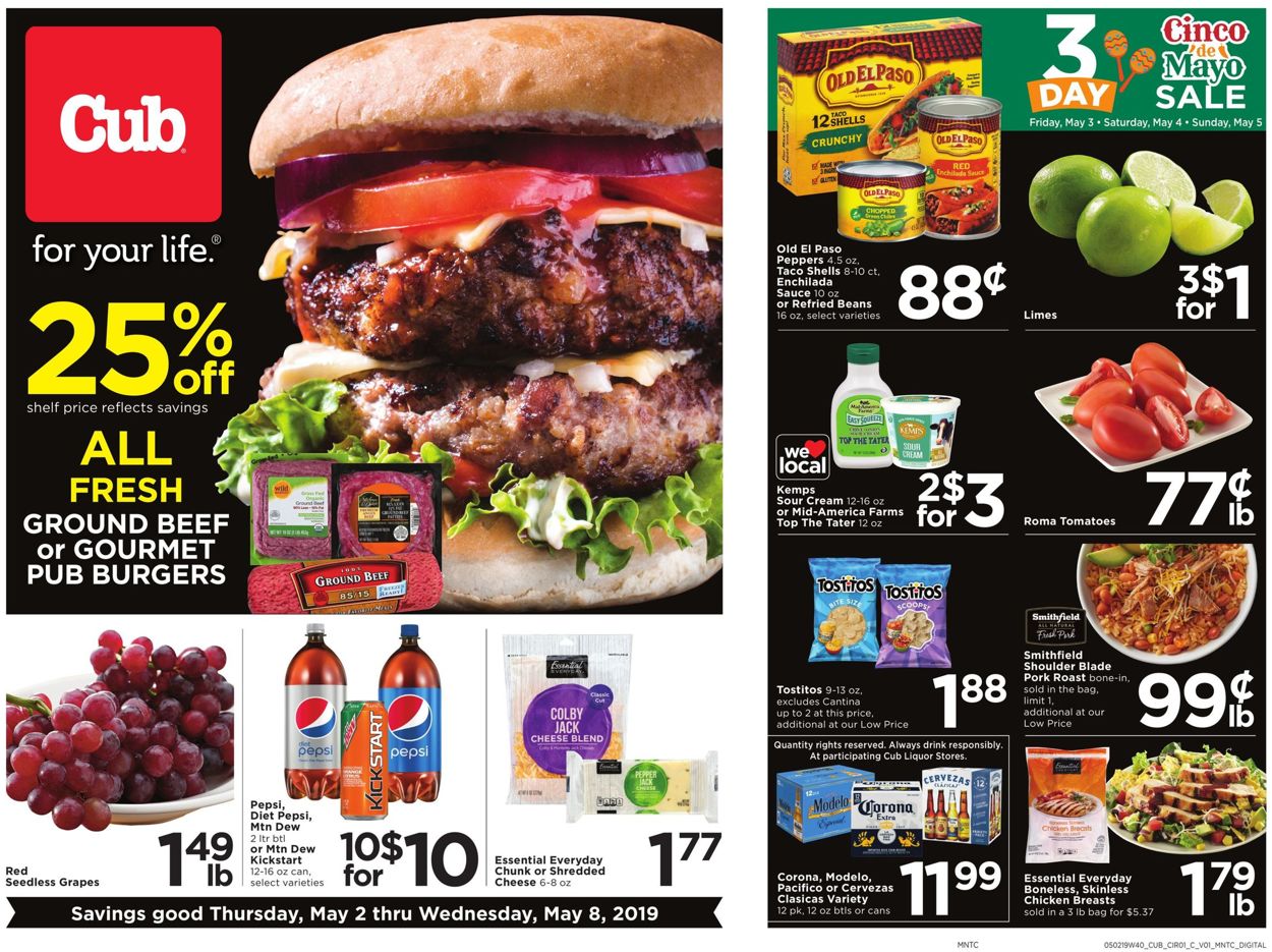 Cub Foods Weekly Ad Circular - valid 05/02-05/08/2019