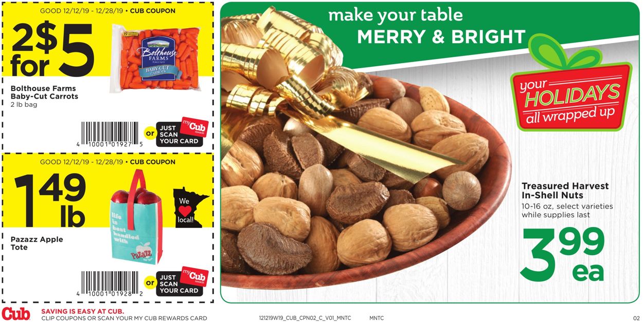 Cub Foods - Holidays Ad 2019 Weekly Ad Circular - valid 12/12-12/28/2019 (Page 2)