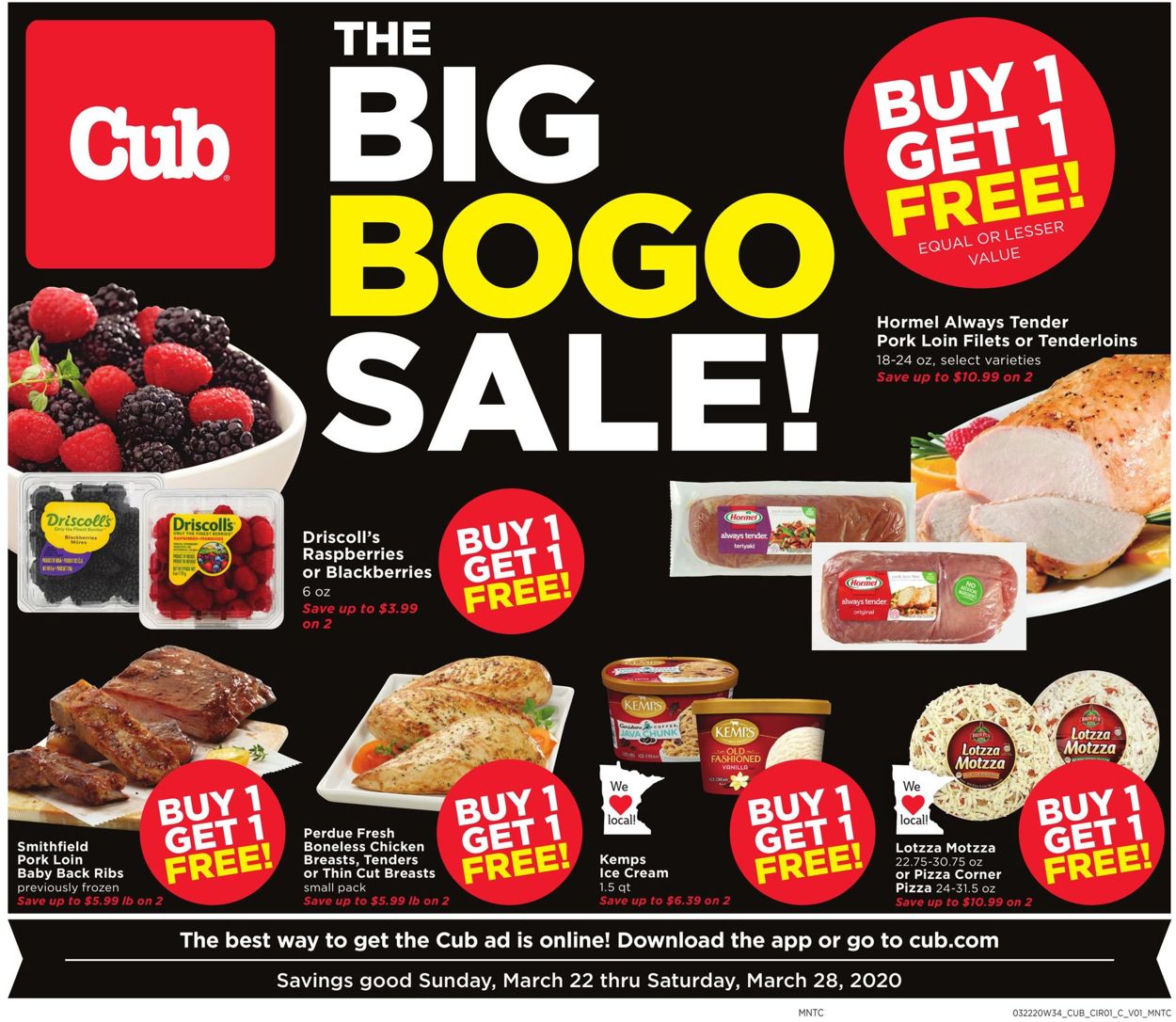 Cub Foods Weekly Ad Circular - valid 03/22-03/28/2020