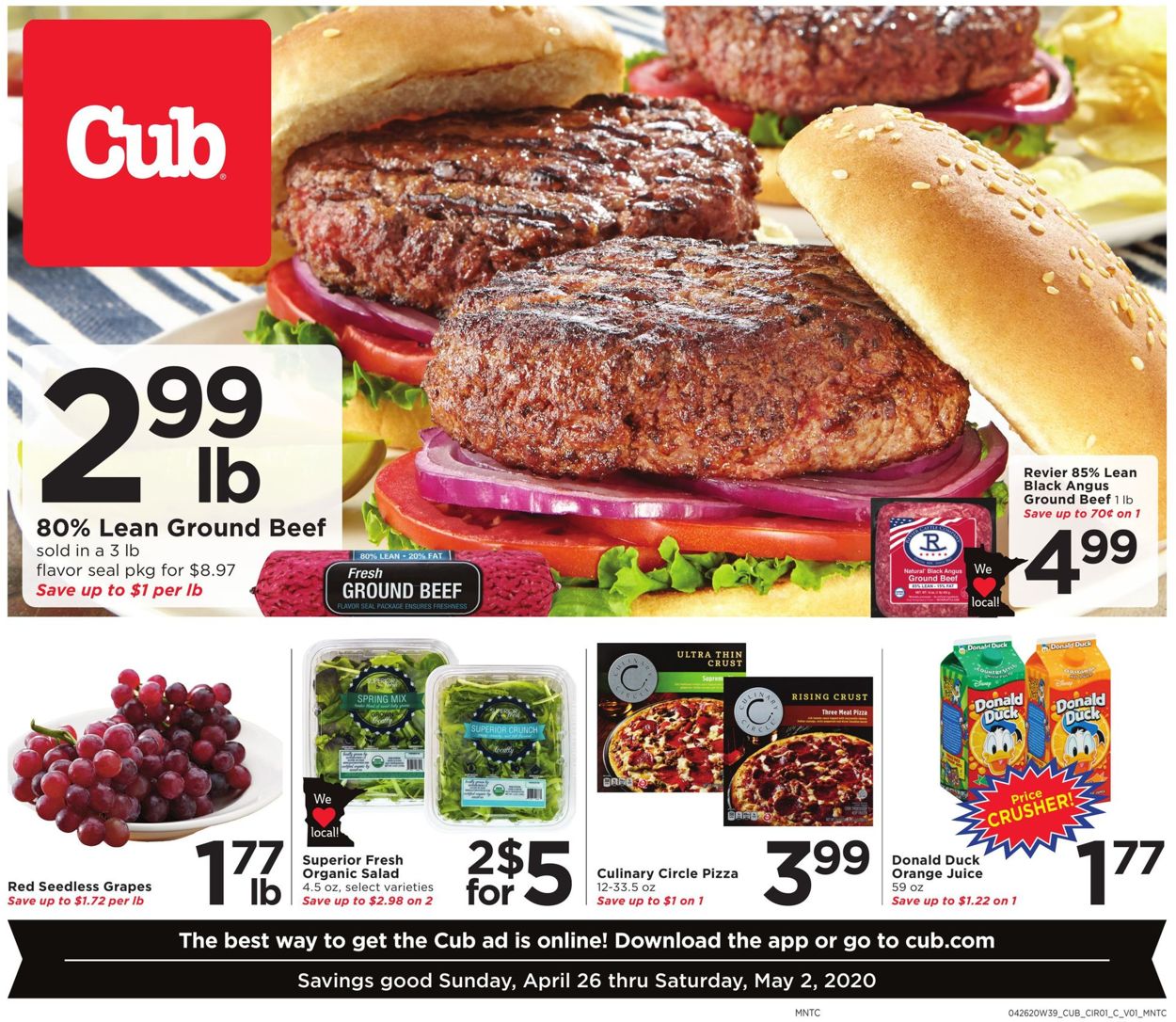 Cub Foods Weekly Ad Circular - valid 04/26-05/02/2020