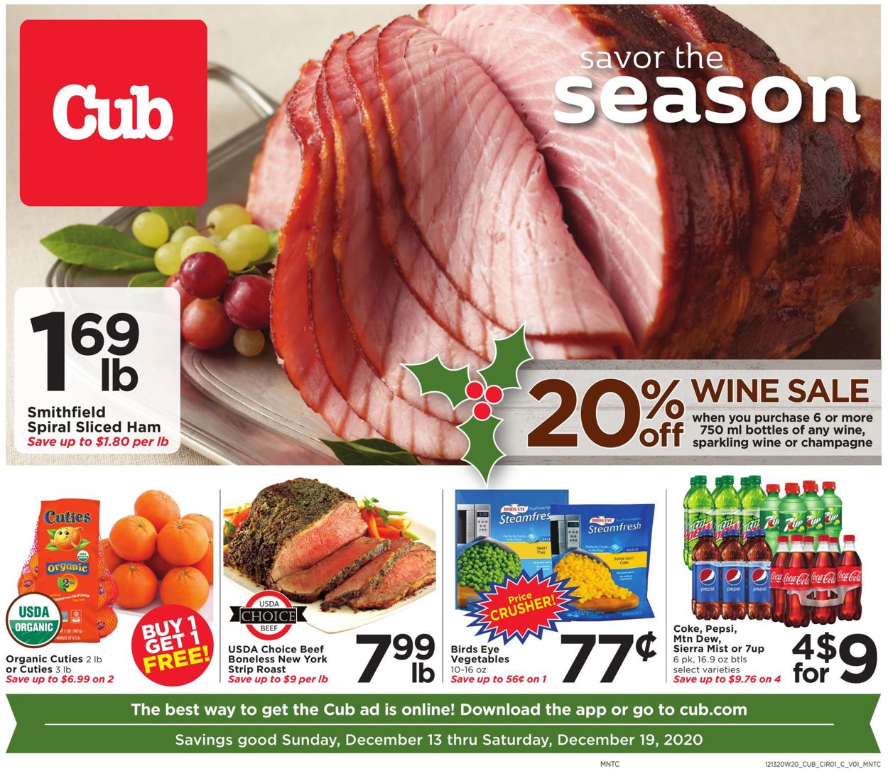 Cub Foods Grocery Savings 2020 Weekly Ad Circular - valid 12/13-12/19/2020