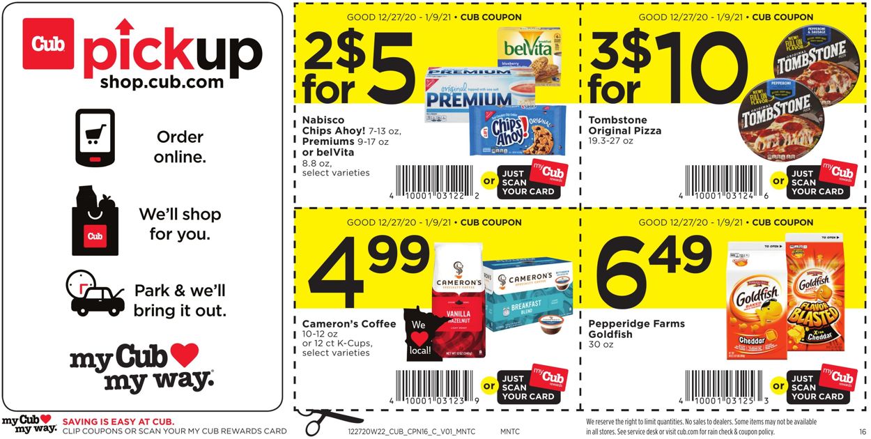 Cub Foods Coupon Savings Weekly Ad Circular - valid 12/27-01/09/2021 (Page 16)