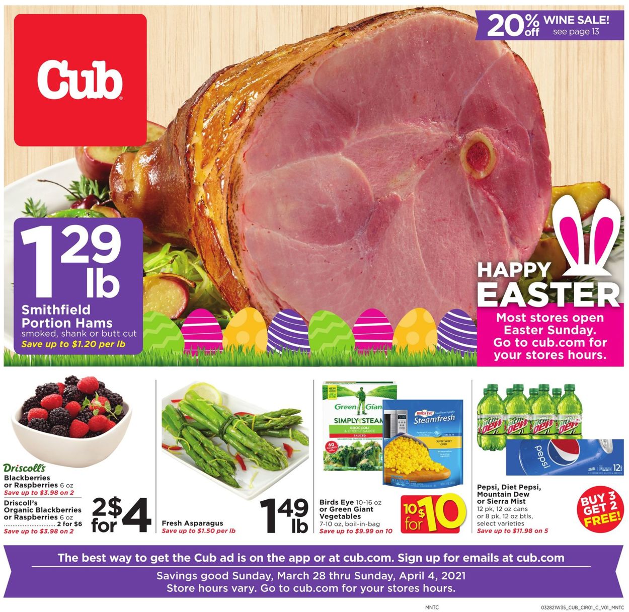 Cub Foods - Easter 2021 ad Weekly Ad Circular - valid 03/28-04/04/2021