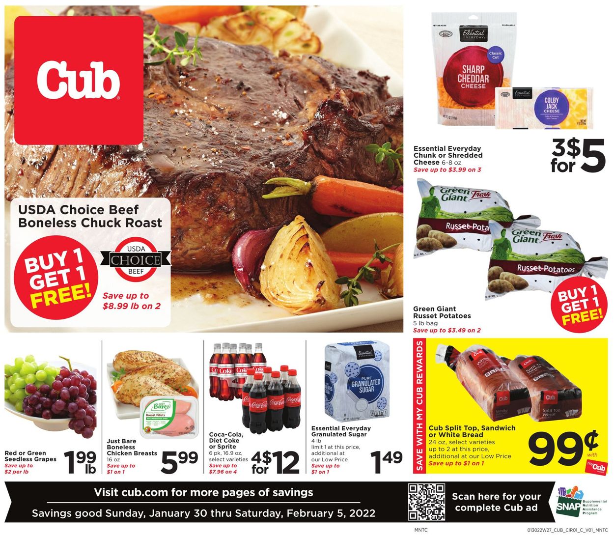 Cub Foods Weekly Ad Circular - valid 01/30-02/05/2022
