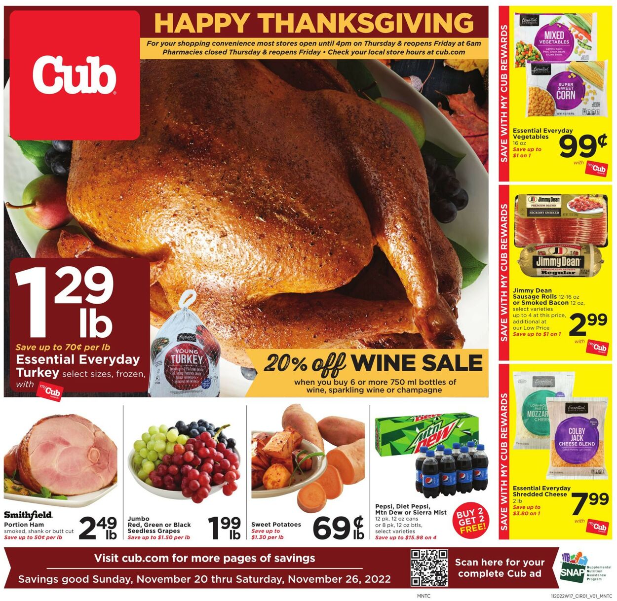 Cub Foods Weekly Ad Circular - valid 11/20-11/26/2022
