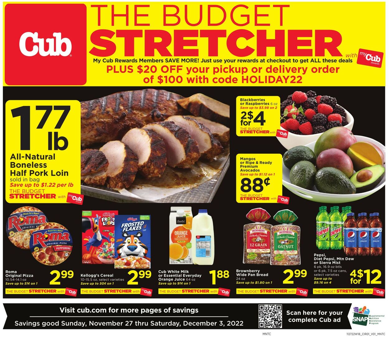 Cub Foods Weekly Ad Circular - valid 11/27-12/03/2022