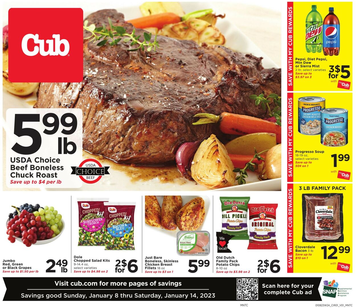 Cub Foods Weekly Ad Circular - valid 01/08-01/14/2023