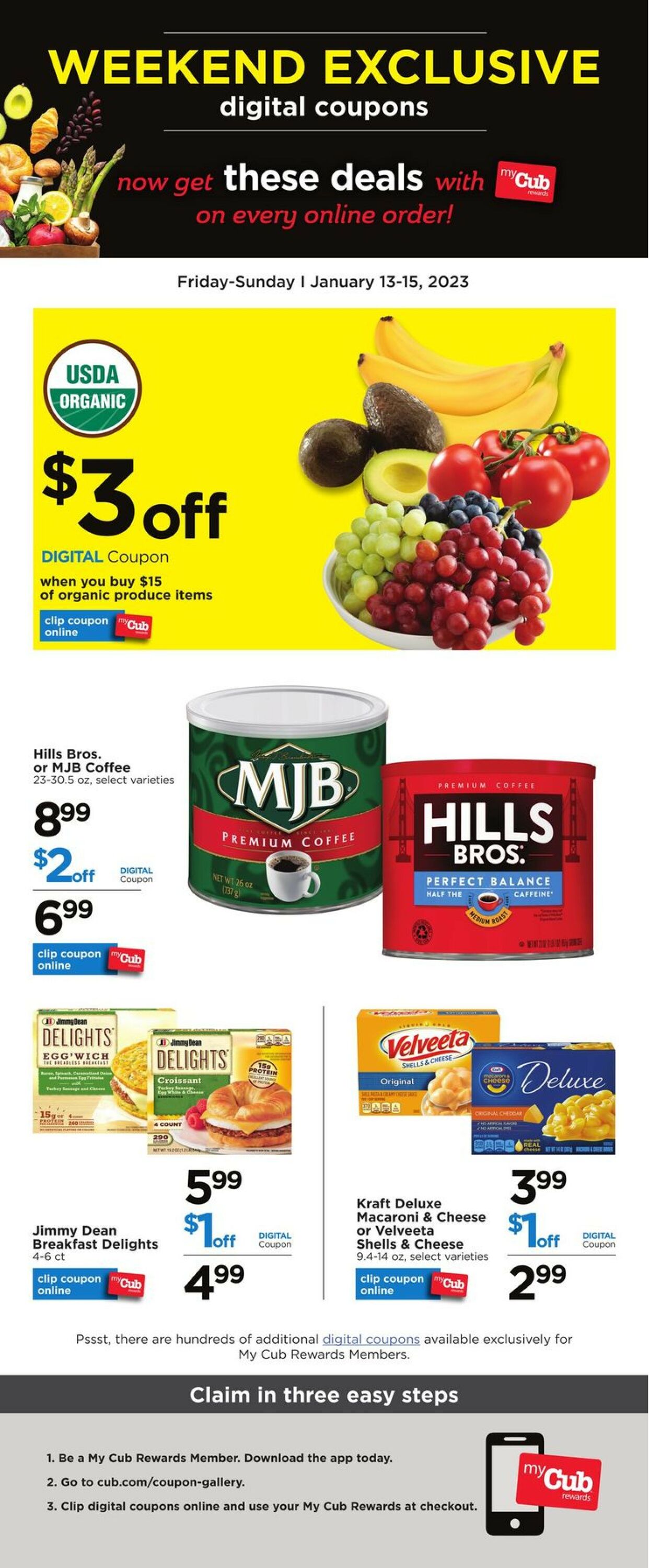 Cub Foods Weekly Ad Circular - valid 01/13-01/15/2023