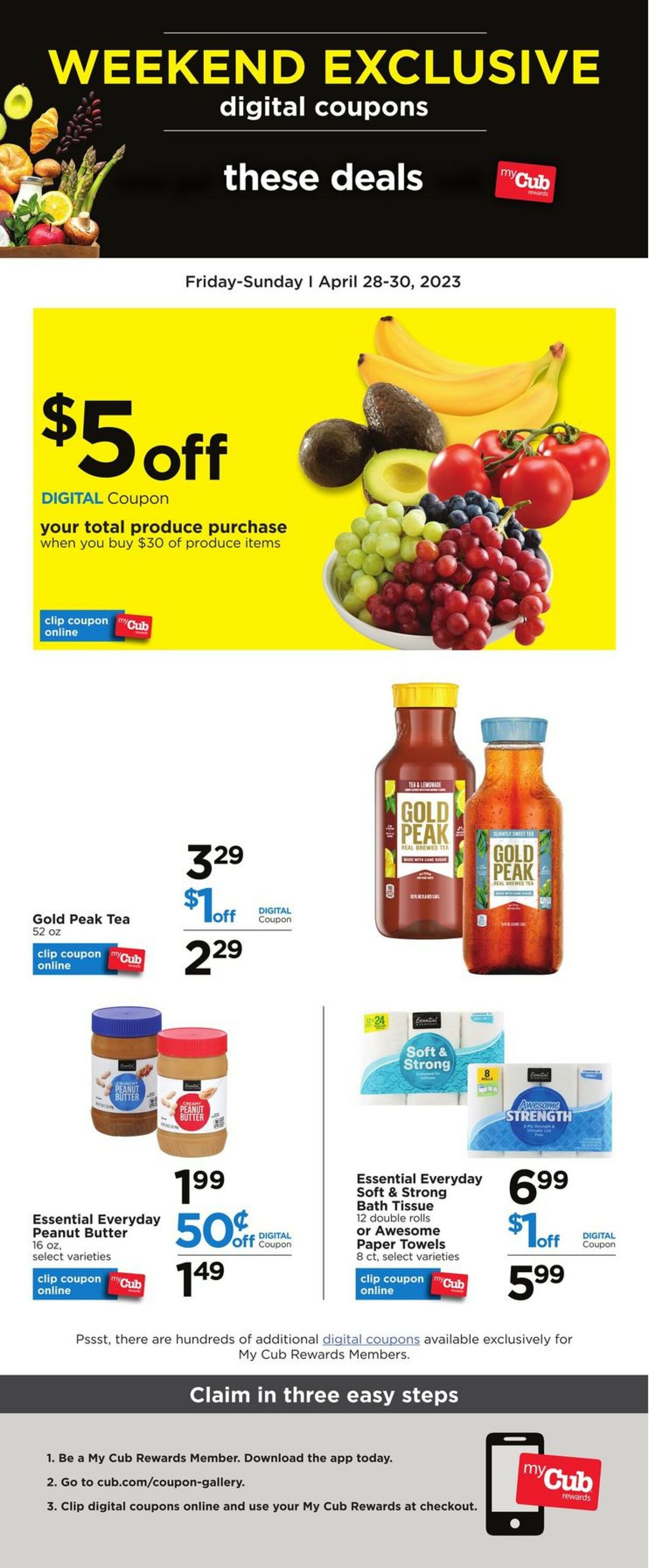 Cub Foods Weekly Ad Circular - valid 04/28-04/30/2023