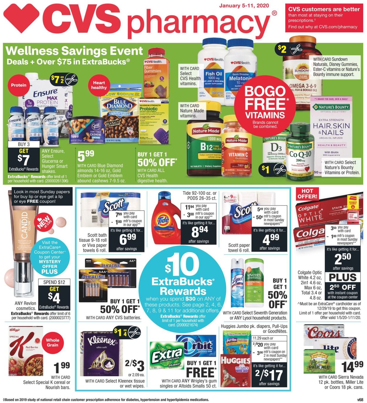 CVS Pharmacy Weekly Ad Circular - valid 01/05-01/11/2020