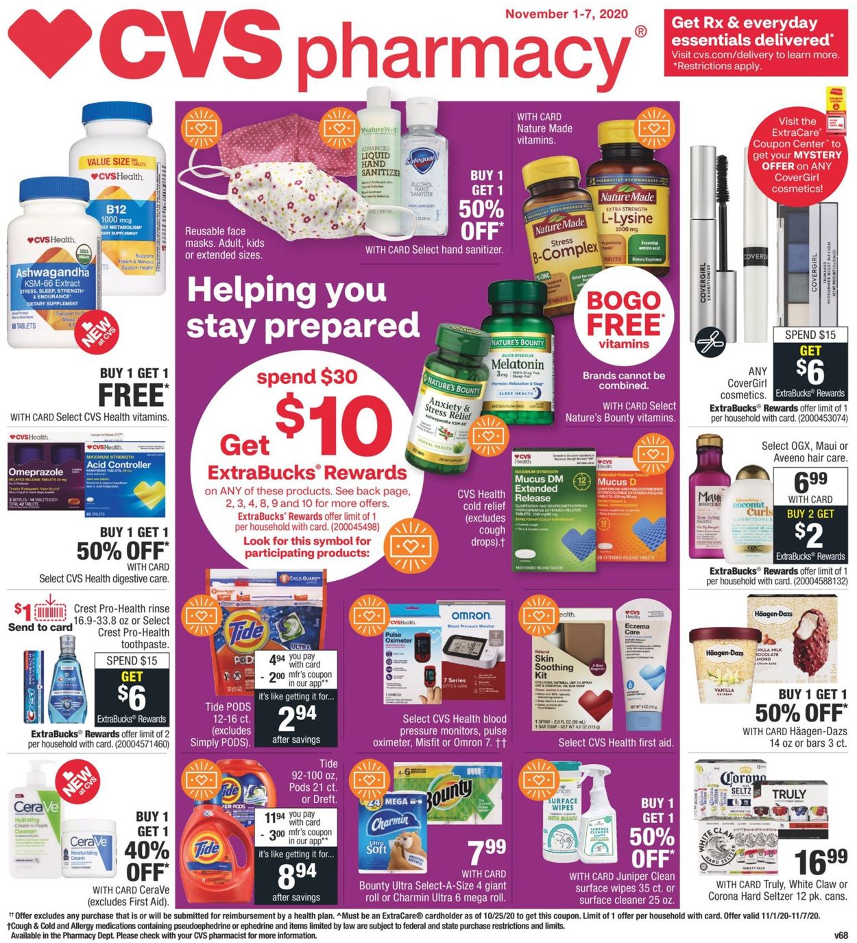 CVS Pharmacy Ad Circular 11/01 11/07/2020 Rabato