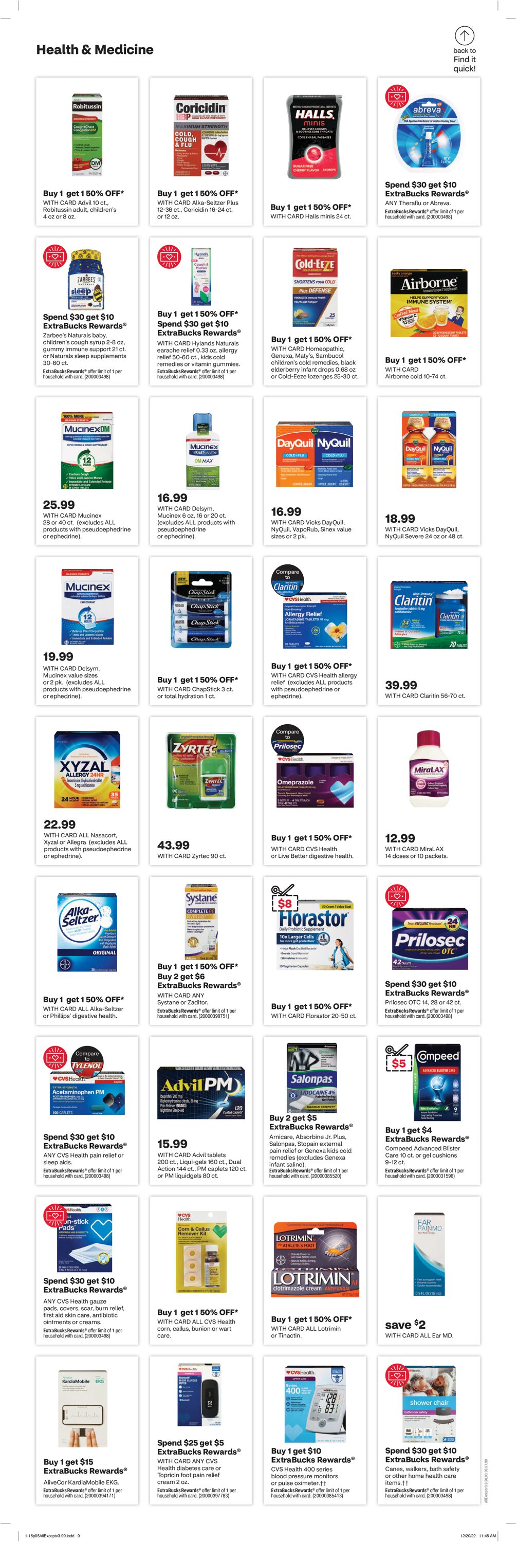 CVS Pharmacy Weekly Ad Circular - valid 01/15-01/22/2023 (Page 5)