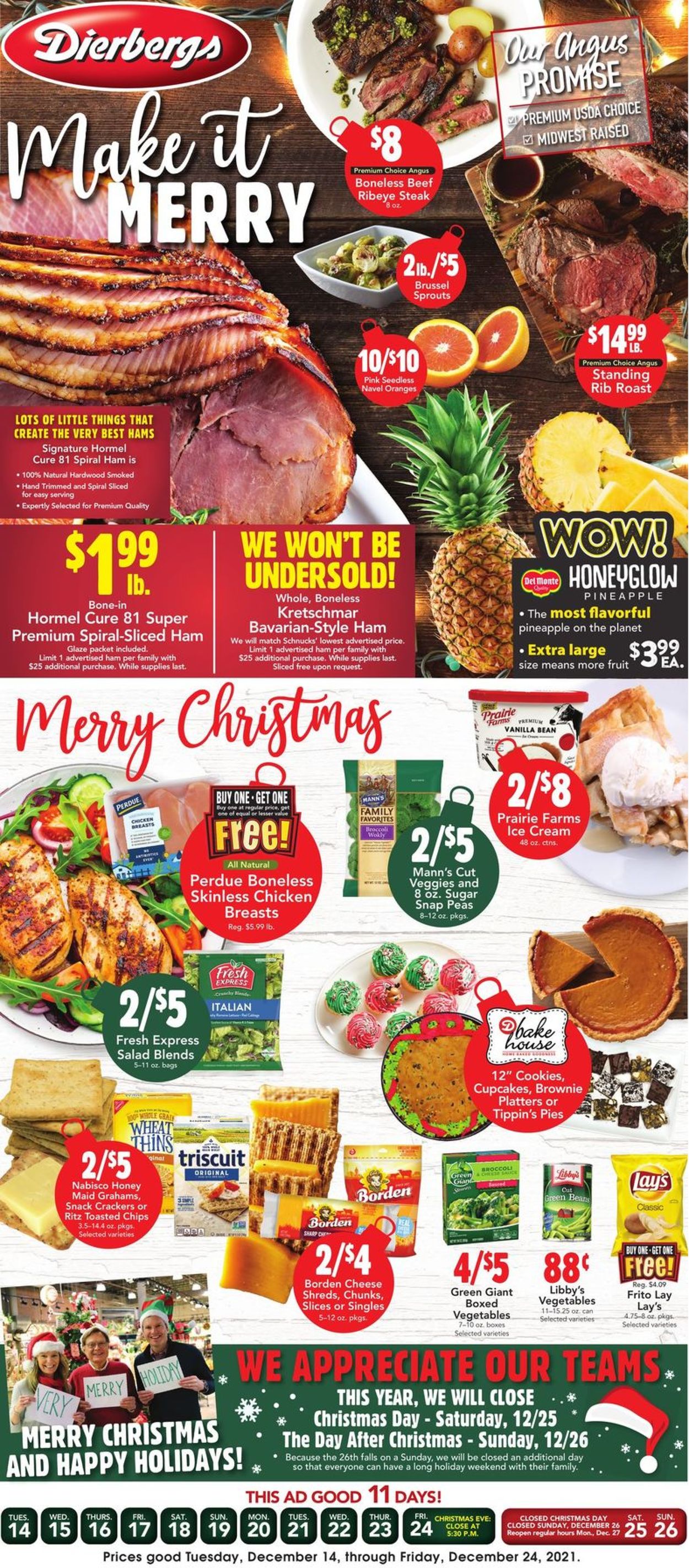 Dierbergs CHRISTMAS 2021 Weekly Ad Circular - valid 12/14-12/24/2021