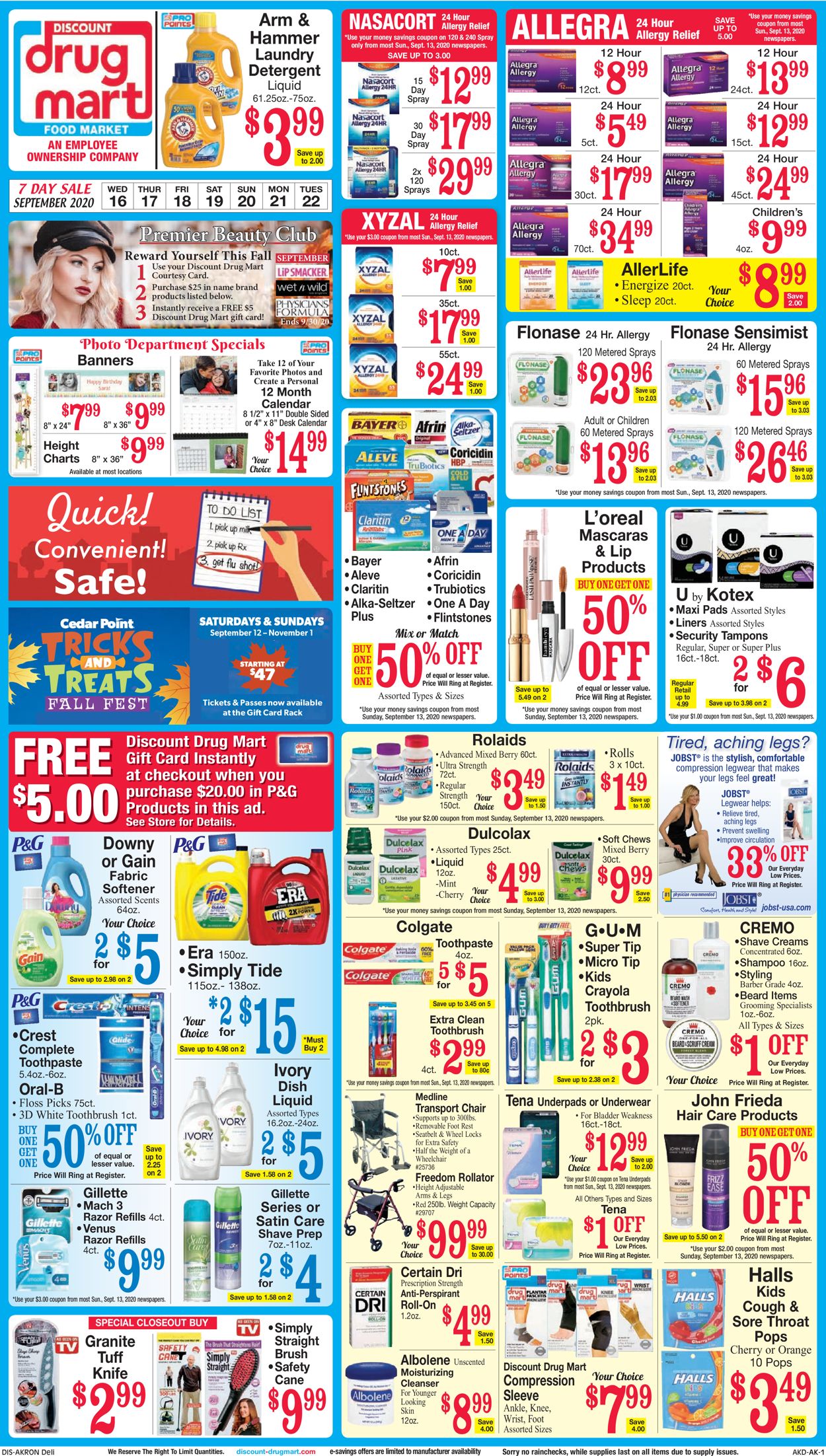 Discount Drug Mart Weekly Ad Circular - valid 09/16-09/22/2020
