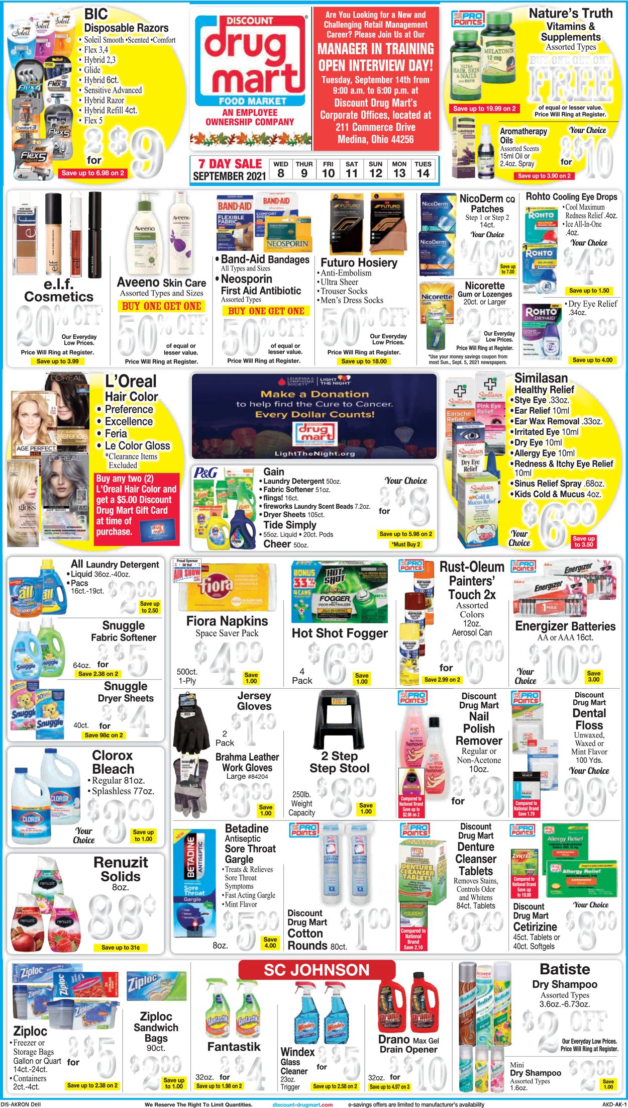 Discount Drug Mart Weekly Ad Circular - valid 09/08-09/14/2021