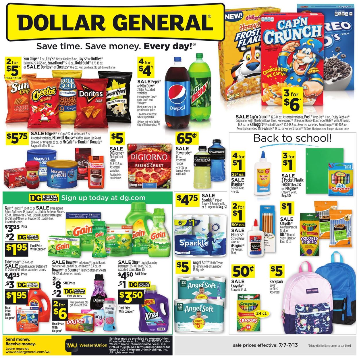 Dollar General Weekly Ad Circular - valid 07/07-07/13/2019