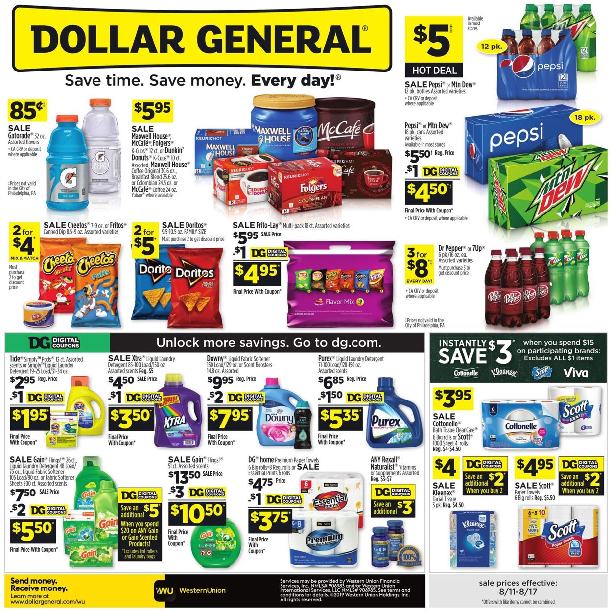 Dollar General Weekly Ad Circular - valid 08/11-08/17/2019