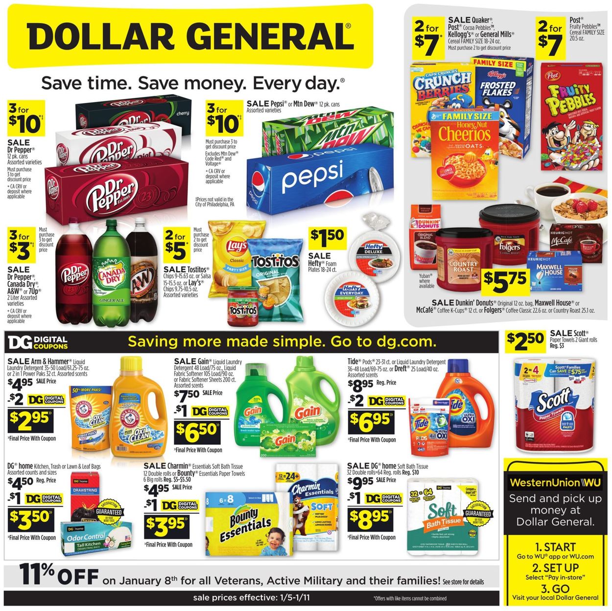 Dollar General Weekly Ad Circular - valid 01/05-01/11/2020