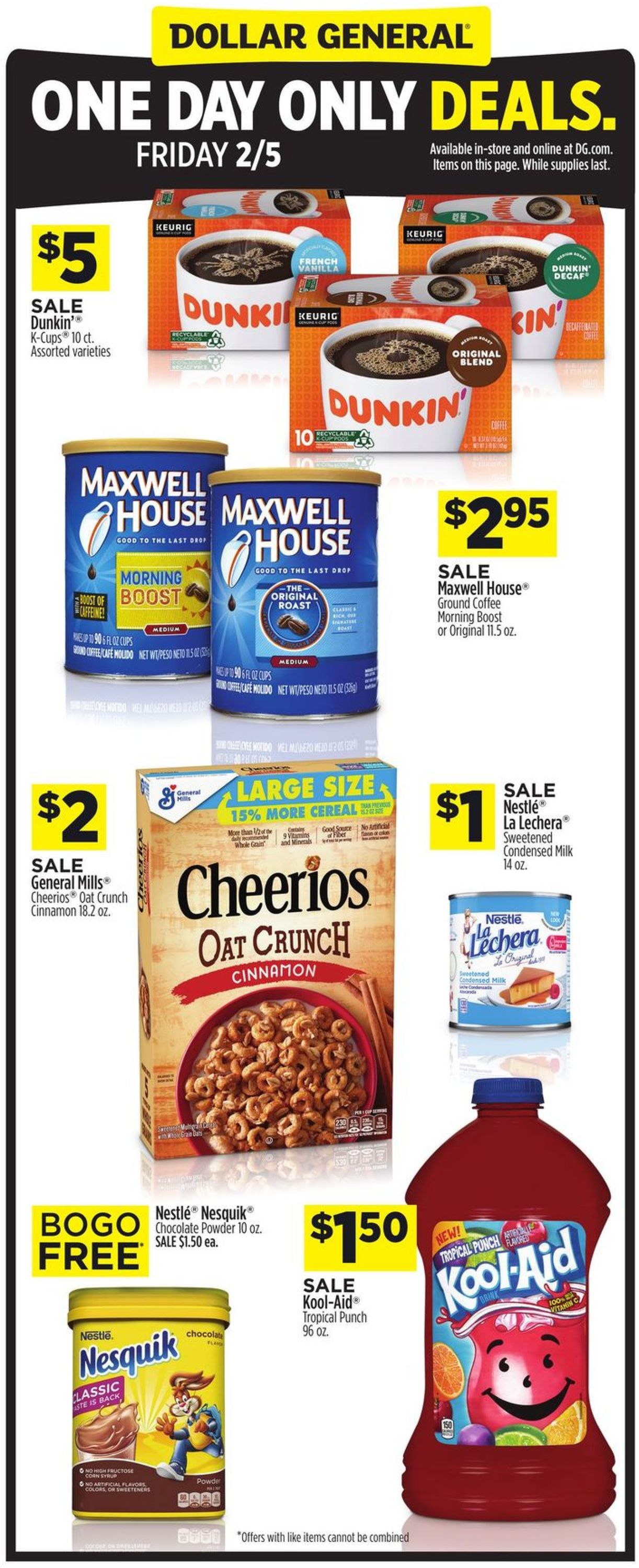 Dollar General One Day Only Deals 2021 Weekly Ad Circular - valid 02/05-02/05/2021