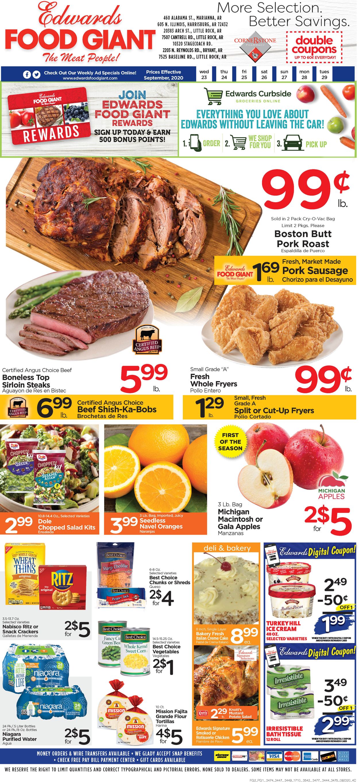 Edwards Food Giant Weekly Ad Circular - valid 09/23-09/29/2020
