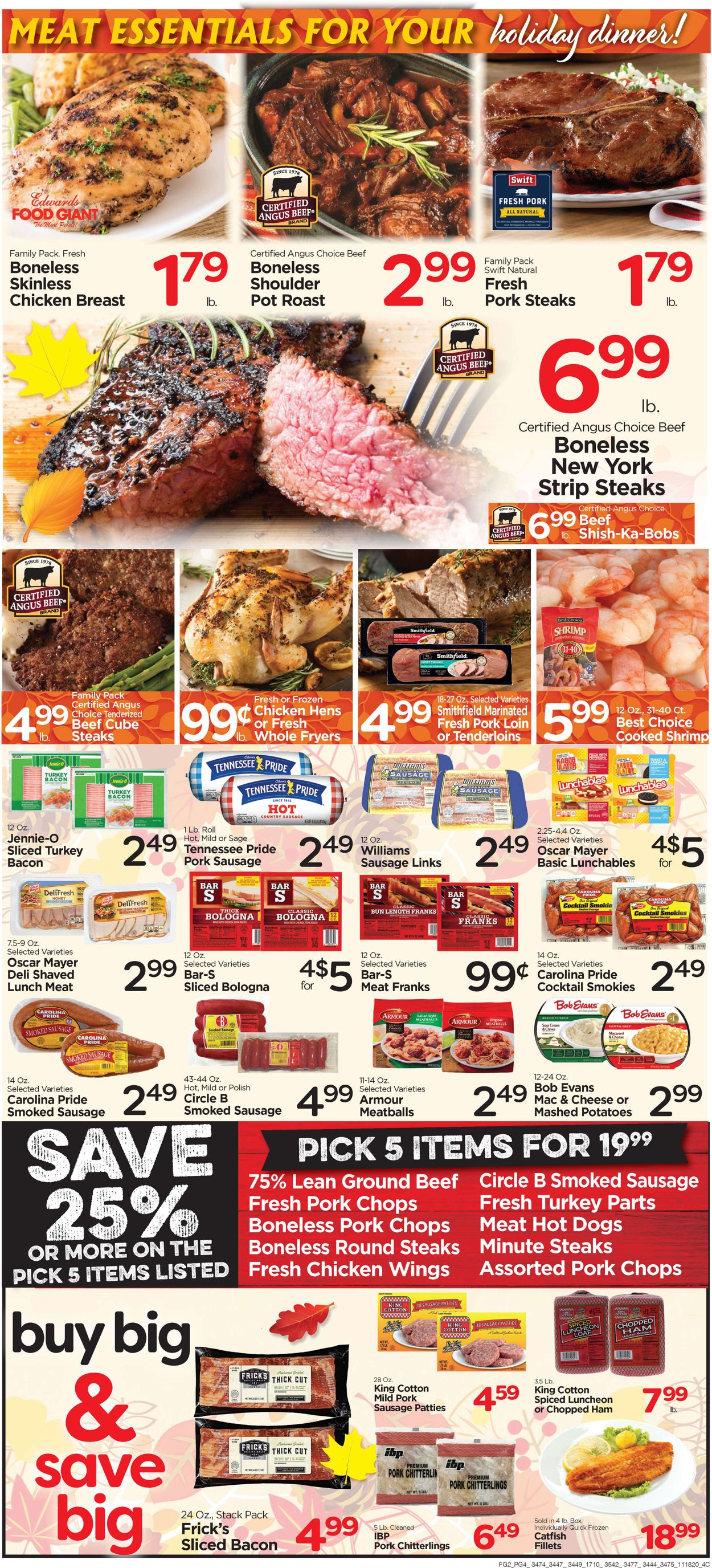 Edwards Food Giant Thanksgiving 2020 Weekly Ad Circular - valid 11/18-11/26/2020 (Page 4)